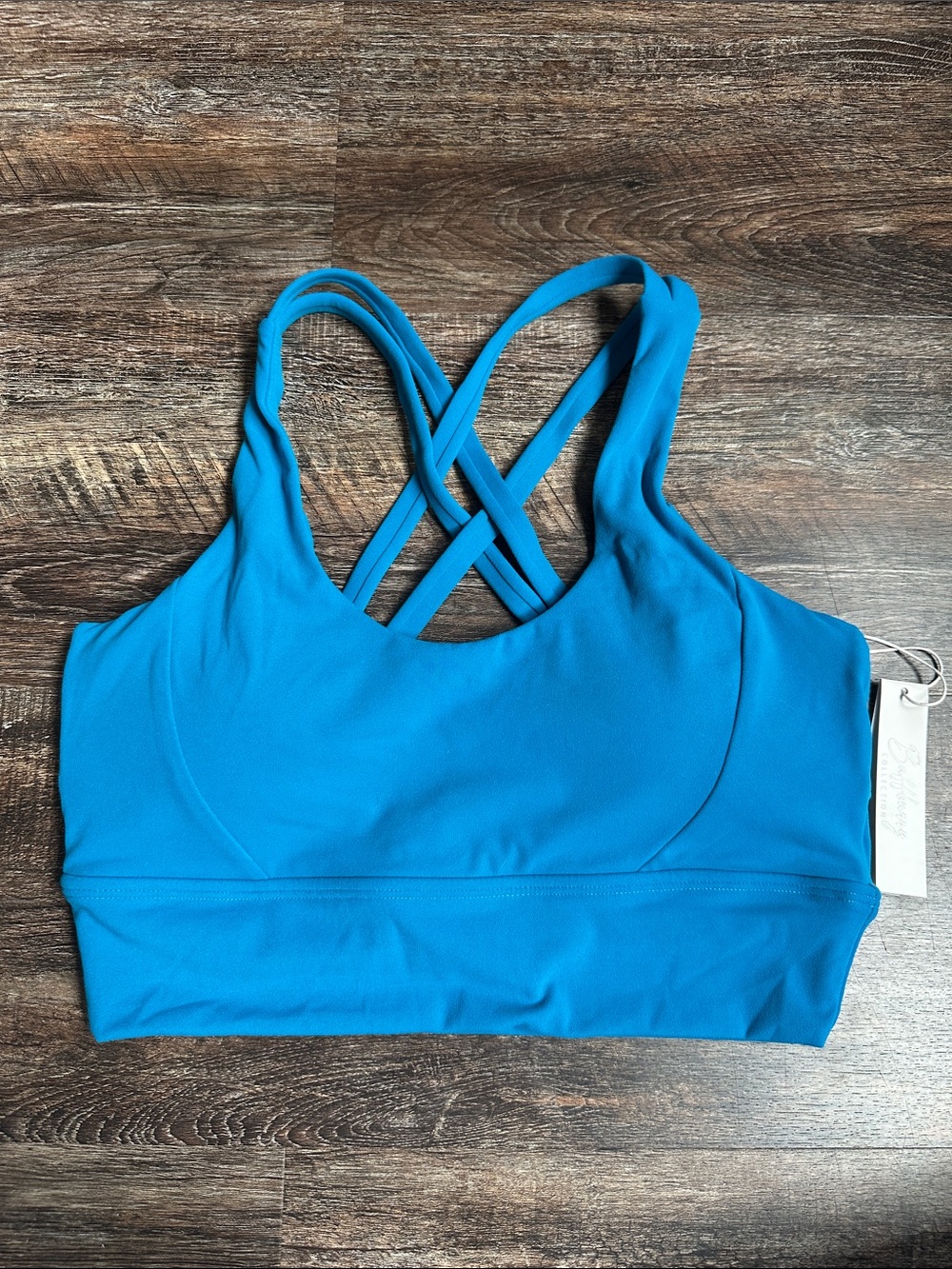 BuffBunny Rosa Warhead Blue Crisscross Sports Bra